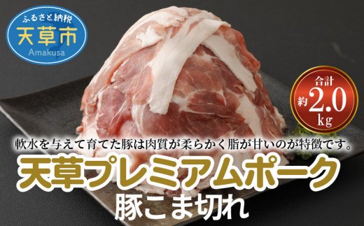 S058-021_天草プレミアムポーク 豚こま切れ 約2.0kg(約500g×4パック)