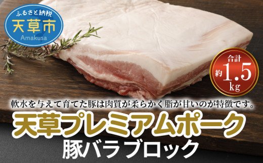 S058-024_天草プレミアムポーク 豚バラ ブロック 約1.5kg